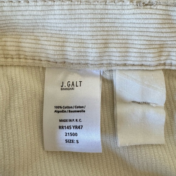 Brandy Melville Cream Corduroy Straight Leg Pants - Picture 5 of 5